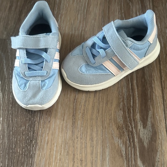 adidas Other - Adidas Kids Blue and Pink Sneakers size 6K ( toddler)